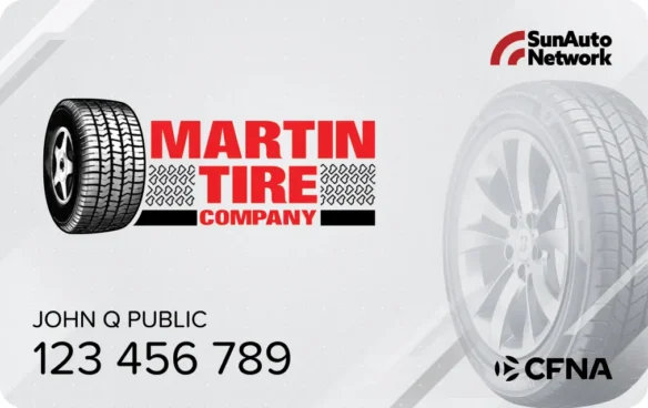 Martin Tire Company Credit Card